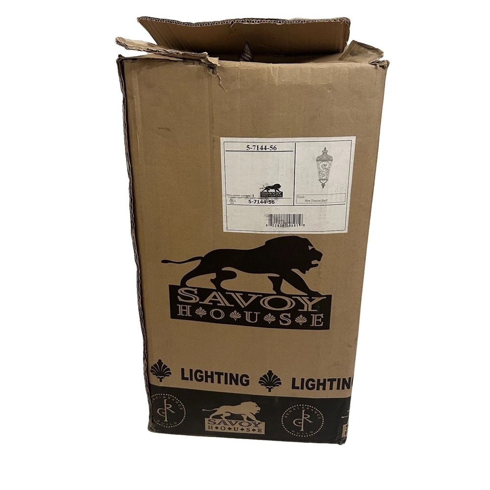 Savoy House 5-7144-56 Outdoor Wall Lantern Light Tortoise Shell Open Box Read